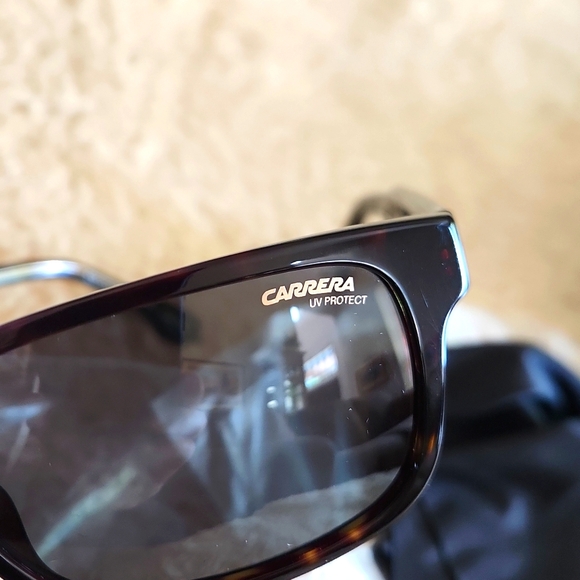 NWT Carrera Men's Dark Tortoise Sunglasses With Case & Cleaning Cloth πΆ π π - Picture 12 of 16